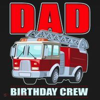 Cute Funny Dad Birthday Crew Firetruck Women's Hoodie thumb 2