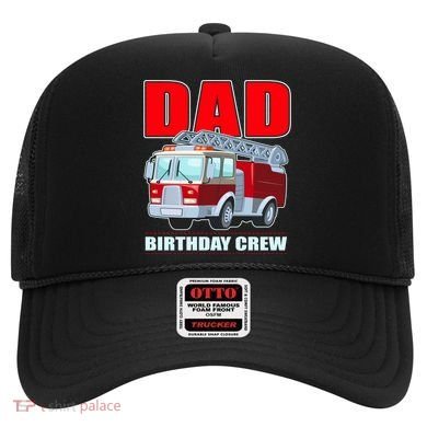 Cute Funny Dad Birthday Crew Firetruck Hat