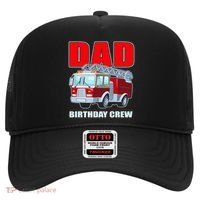 Cute Funny Dad Birthday Crew Firetruck Hat thumb 0