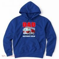 Cute Funny Dad Birthday Crew Firetruck Hoodie thumb 0