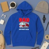 Cute Funny Dad Birthday Crew Firetruck Hoodie thumb 3