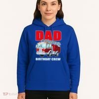 Cute Funny Dad Birthday Crew Firetruck Hoodie thumb 5