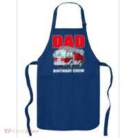 Cute Funny Dad Birthday Crew Firetruck Apron thumb 0