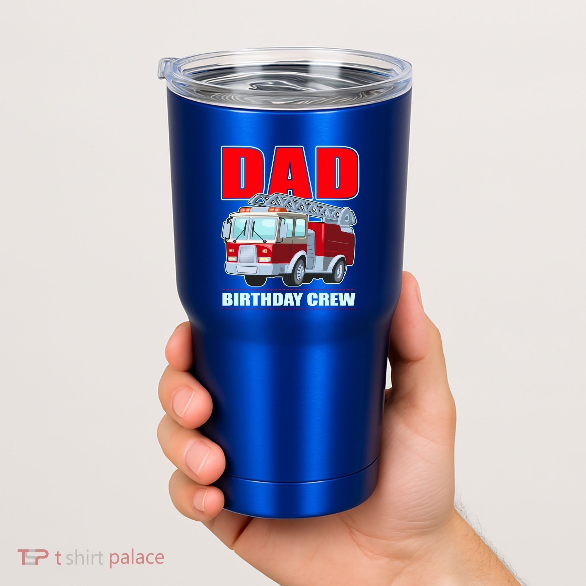 Cute Funny Dad Birthday Crew Firetruck Tumbler
