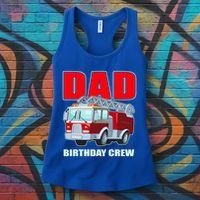 Cute Funny Dad Birthday Crew Firetruck Women's Tank Top thumb 3