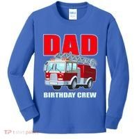 Cute Funny Dad Birthday Crew Firetruck Kids Long Sleeve Shirt thumb 0
