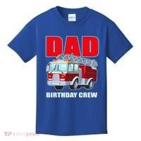 Cute Funny Dad Birthday Crew Firetruck Kids T-Shirt thumb 0