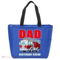 Cute Funny Dad Birthday Crew Firetruck Tote Bag thumb 0