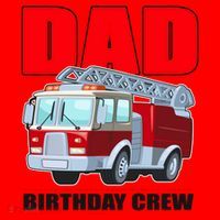 Cute Funny Dad Birthday Crew Firetruck Santa Hat thumb 1