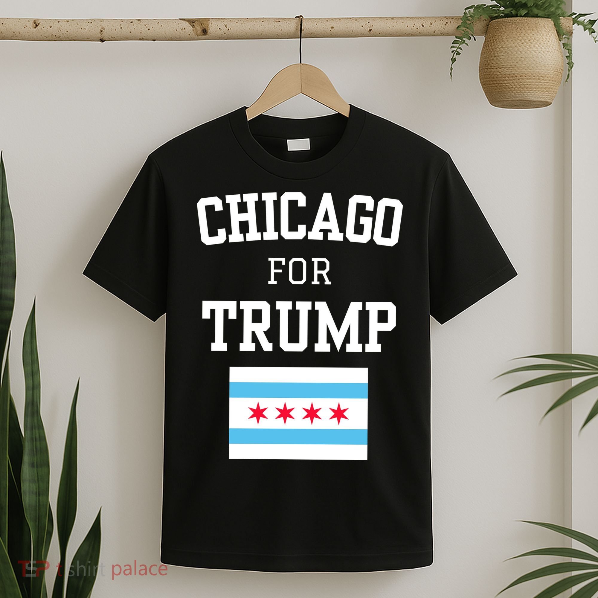 Chicago For Donald Trump 2024 Flag T-Shirt