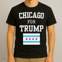 Chicago For Donald Trump 2024 Flag T-Shirt thumb 3