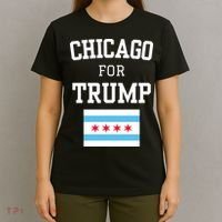 Chicago For Donald Trump 2024 Flag T-Shirt thumb 4