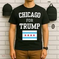 Chicago For Donald Trump 2024 Flag T-Shirt thumb 6
