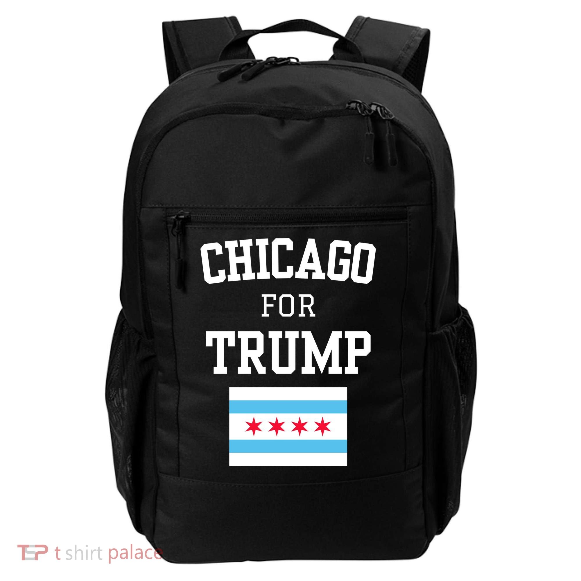 Chicago For Donald Trump 2024 Flag Backpack