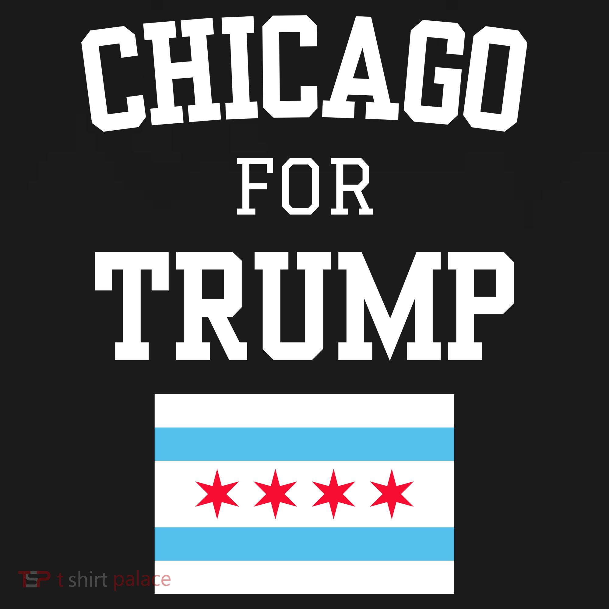 Chicago For Donald Trump 2024 Flag Coaster