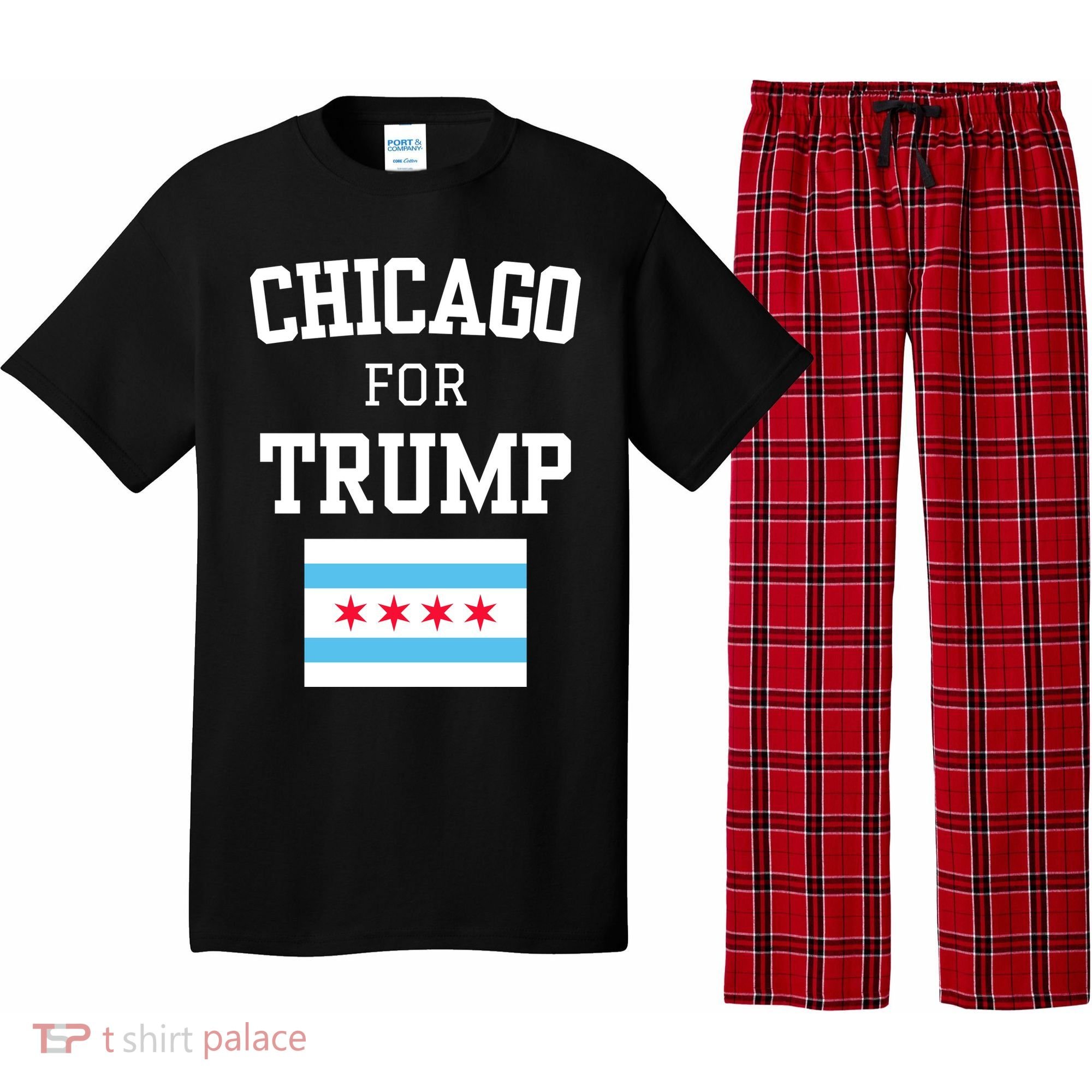 Chicago For Donald Trump 2024 Flag Pajama Set