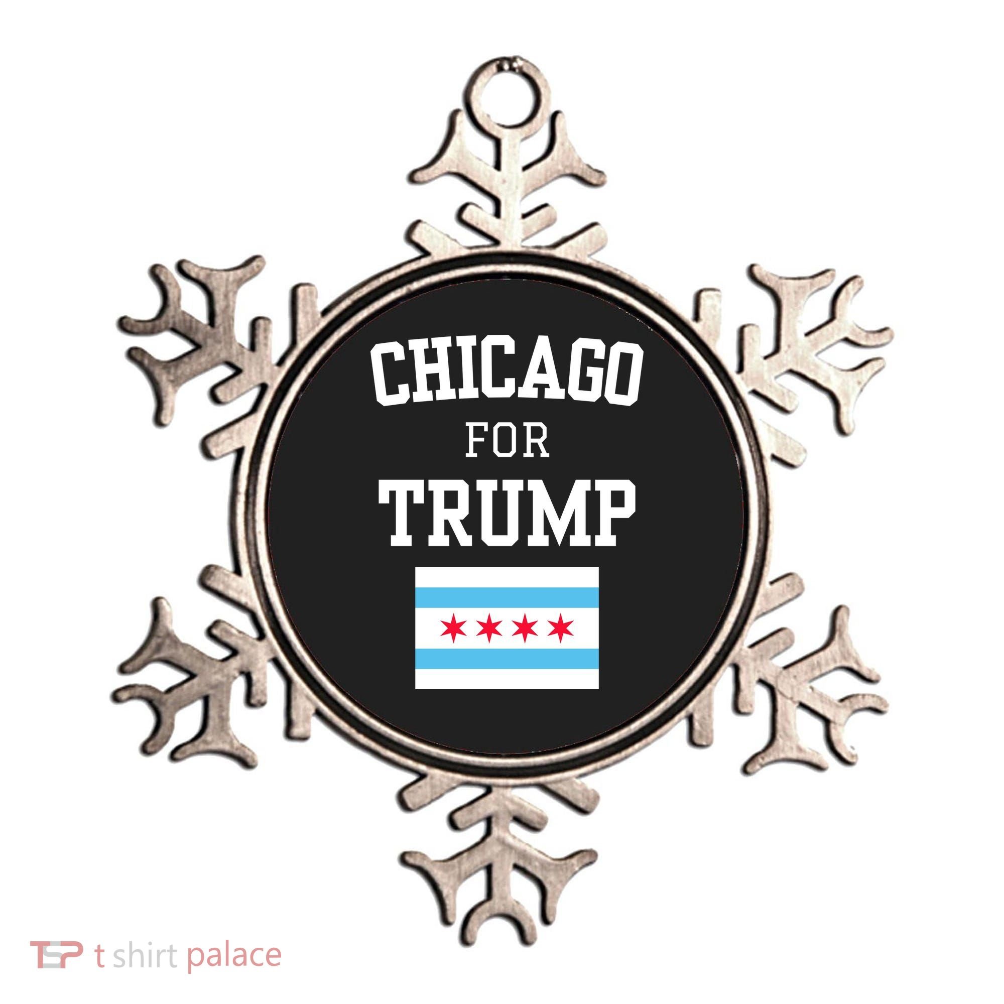 Chicago For Donald Trump 2024 Flag Ornament