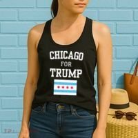 Chicago For Donald Trump 2024 Flag Women's Tank Top thumb 2