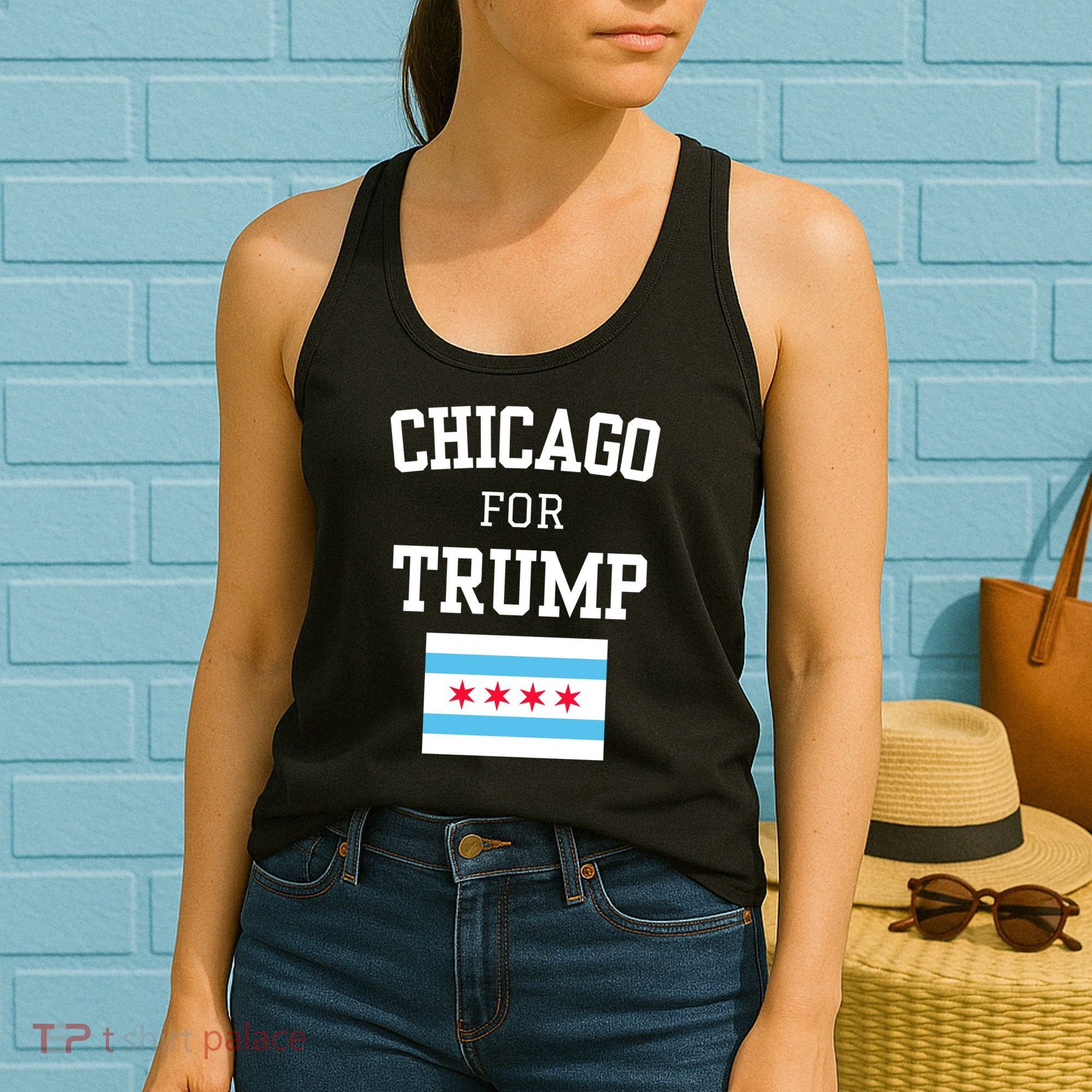 Chicago For Donald Trump 2024 Flag Women's Tank Top