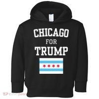 Chicago For Donald Trump 2024 Flag Toddler Hoodie thumb 0