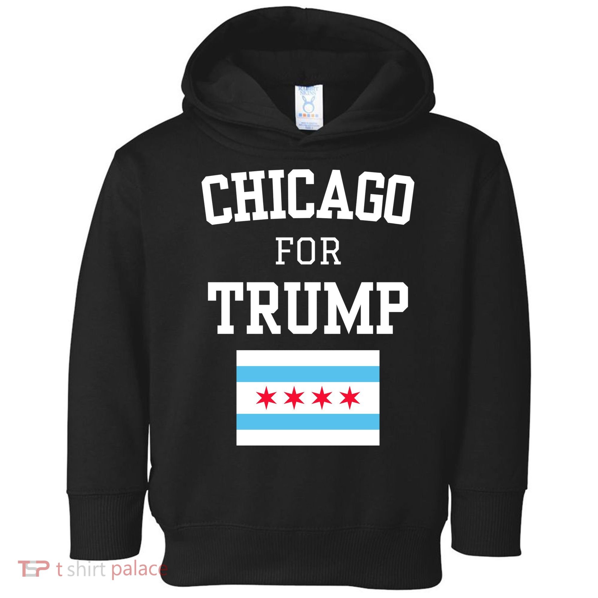 Chicago For Donald Trump 2024 Flag Toddler Hoodie