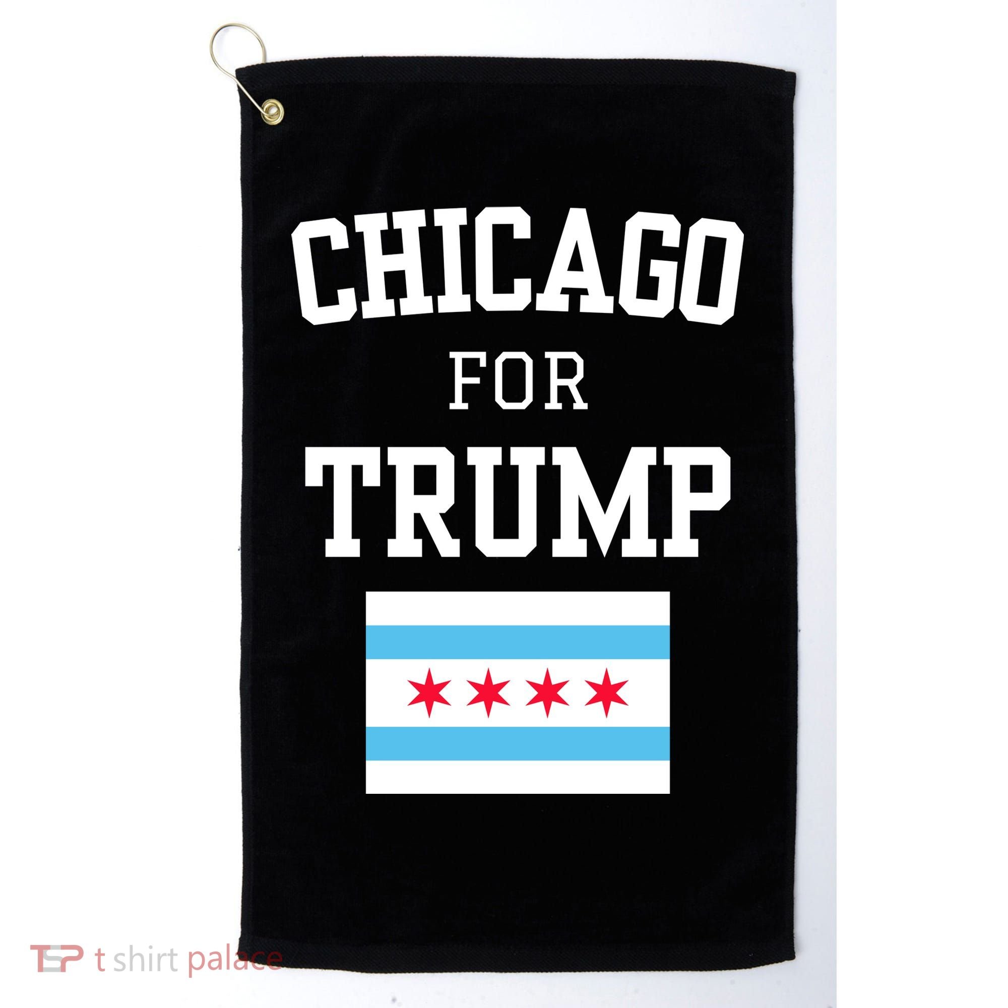 Chicago For Donald Trump 2024 Flag Golf Towel