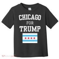 Chicago For Donald Trump 2024 Flag Toddler T-Shirt thumb 0