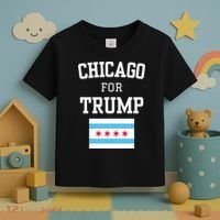 Chicago For Donald Trump 2024 Flag Toddler T-Shirt thumb 3