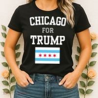 Chicago For Donald Trump 2024 Flag Women's T-Shirt thumb 2