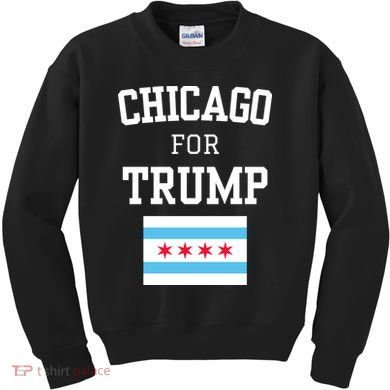 Chicago For Donald Trump 2024 Flag Kids Sweatshirt