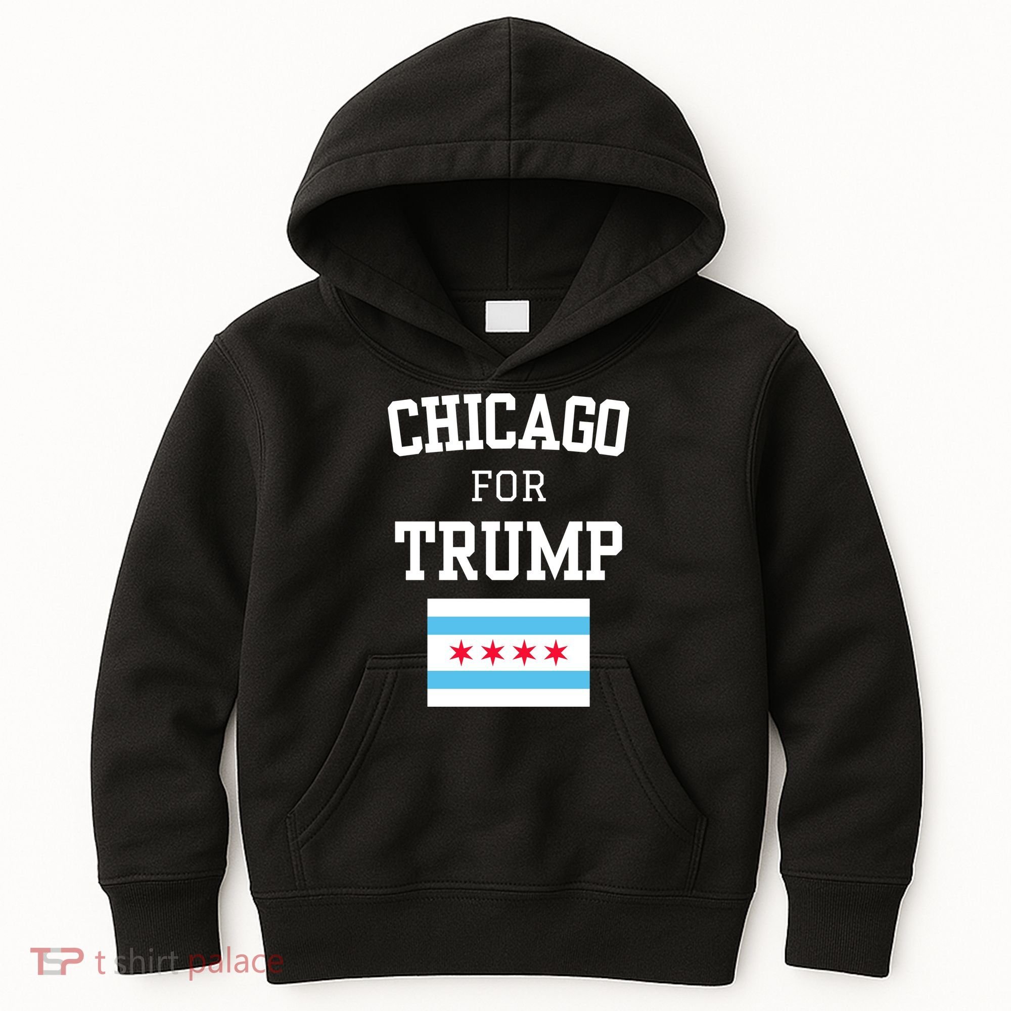Chicago For Donald Trump 2024 Flag Kids Hoodie