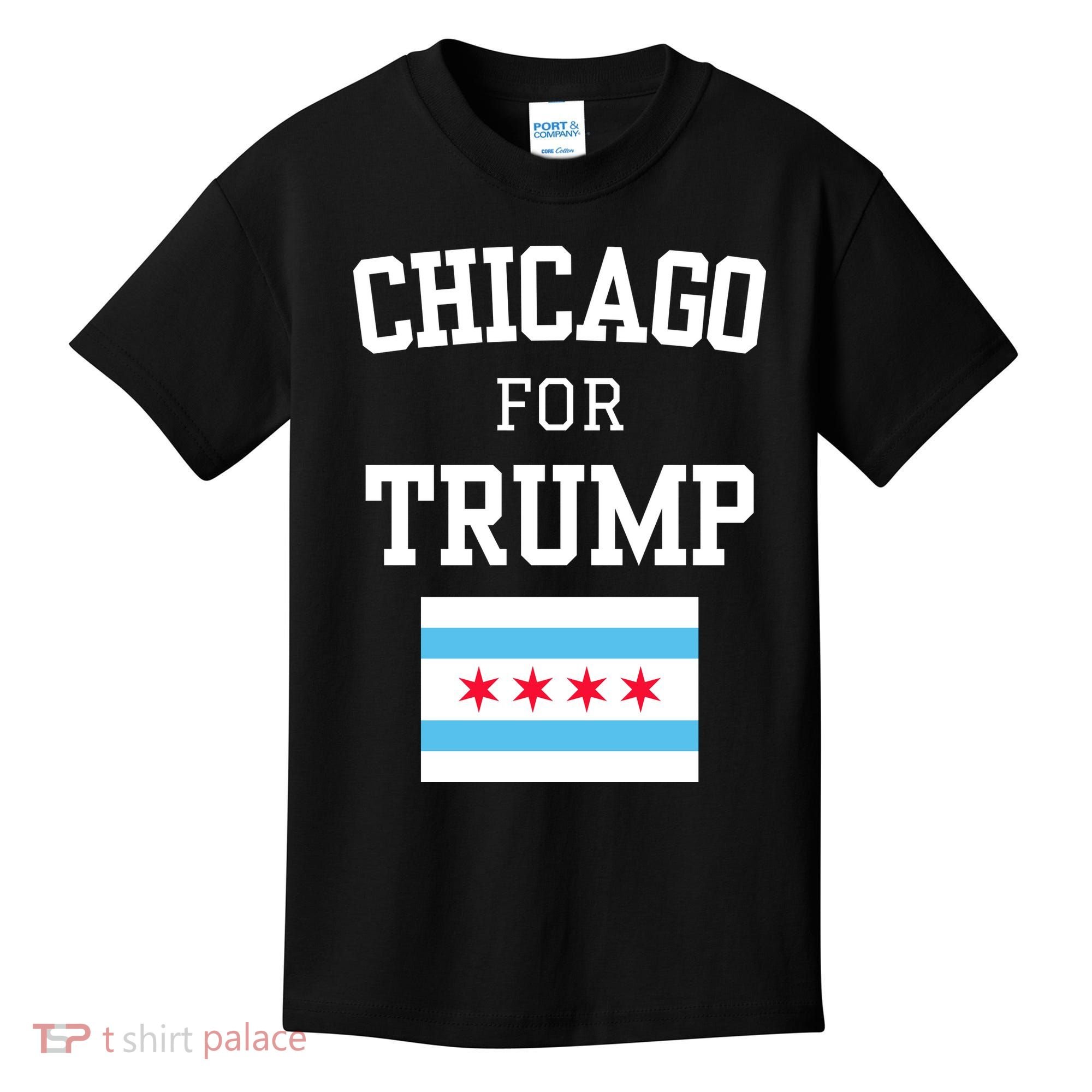 Chicago For Donald Trump 2024 Flag Kids T-Shirt