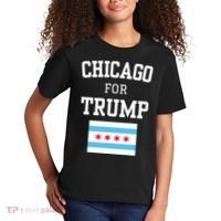 Chicago For Donald Trump 2024 Flag Kids T-Shirt thumb 2