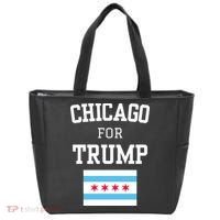 Chicago For Donald Trump 2024 Flag Tote Bag thumb 0