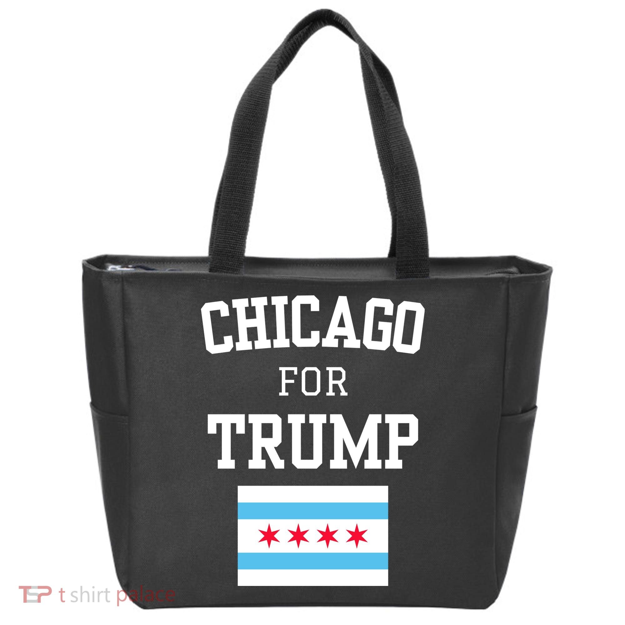 Chicago For Donald Trump 2024 Flag Tote Bag