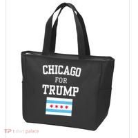 Chicago For Donald Trump 2024 Flag Tote Bag thumb 3