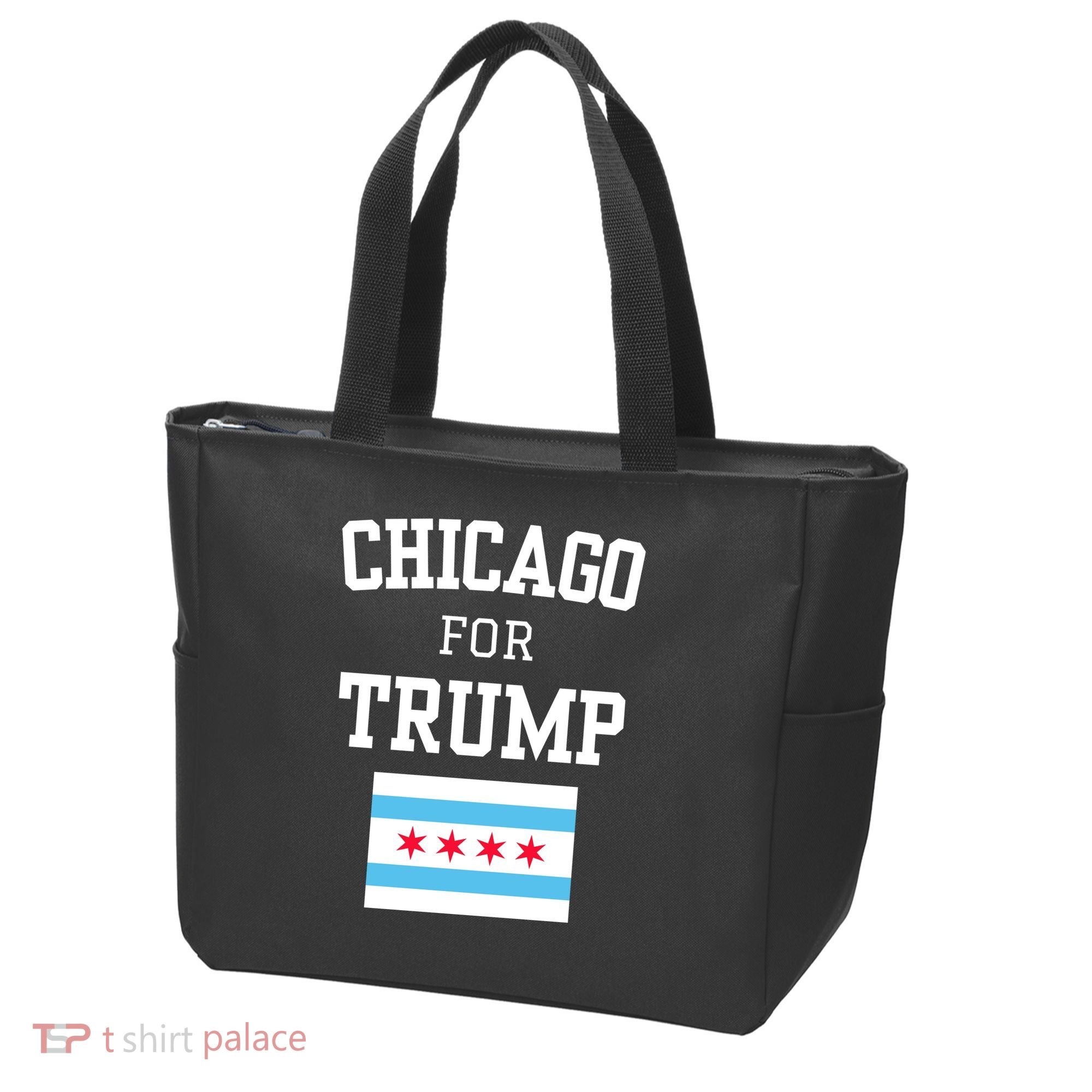 Chicago For Donald Trump 2024 Flag Tote Bag