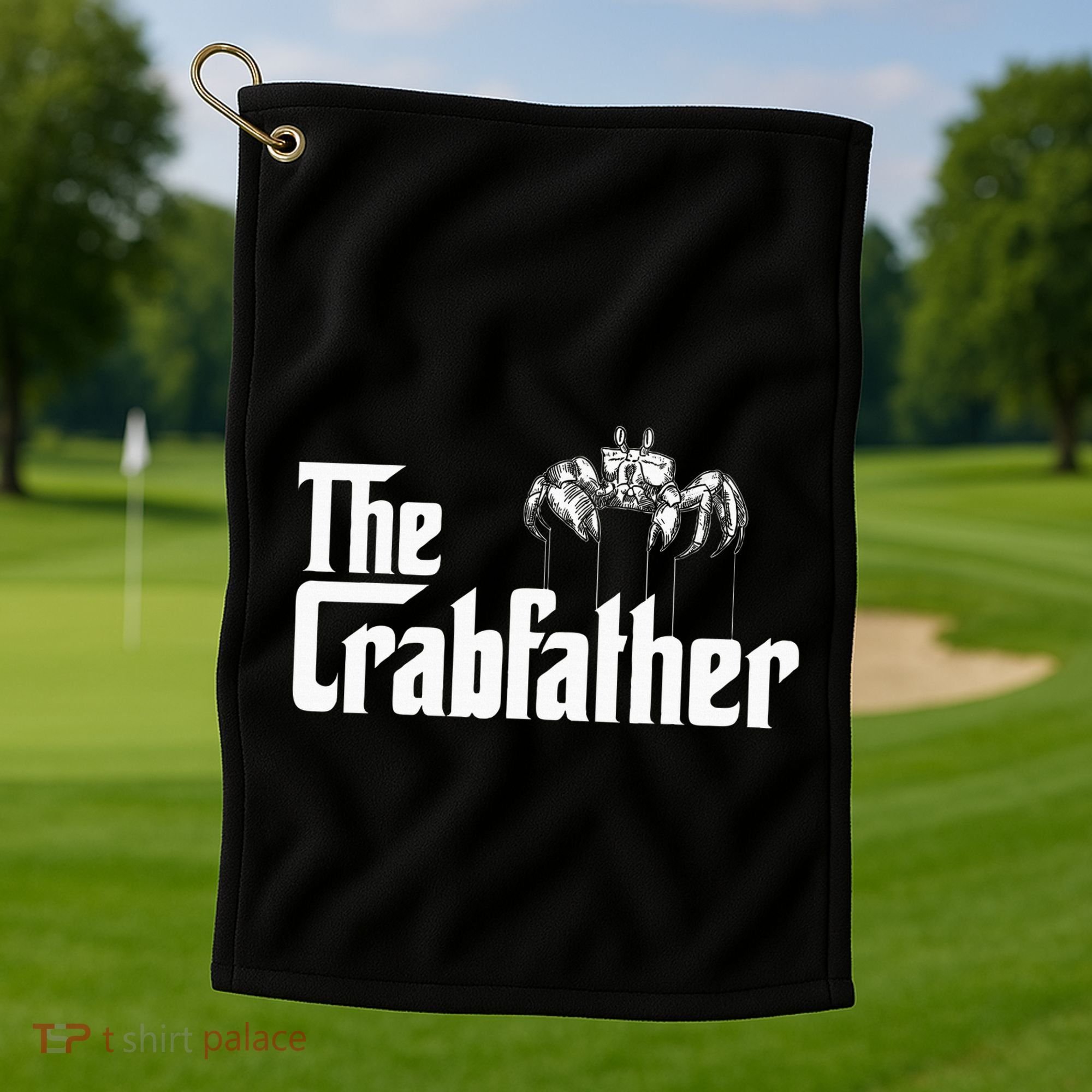 Crab Fishing Dad The Crabfather Golf Towel