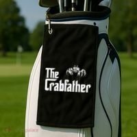 Crab Fishing Dad The Crabfather Golf Towel thumb 2