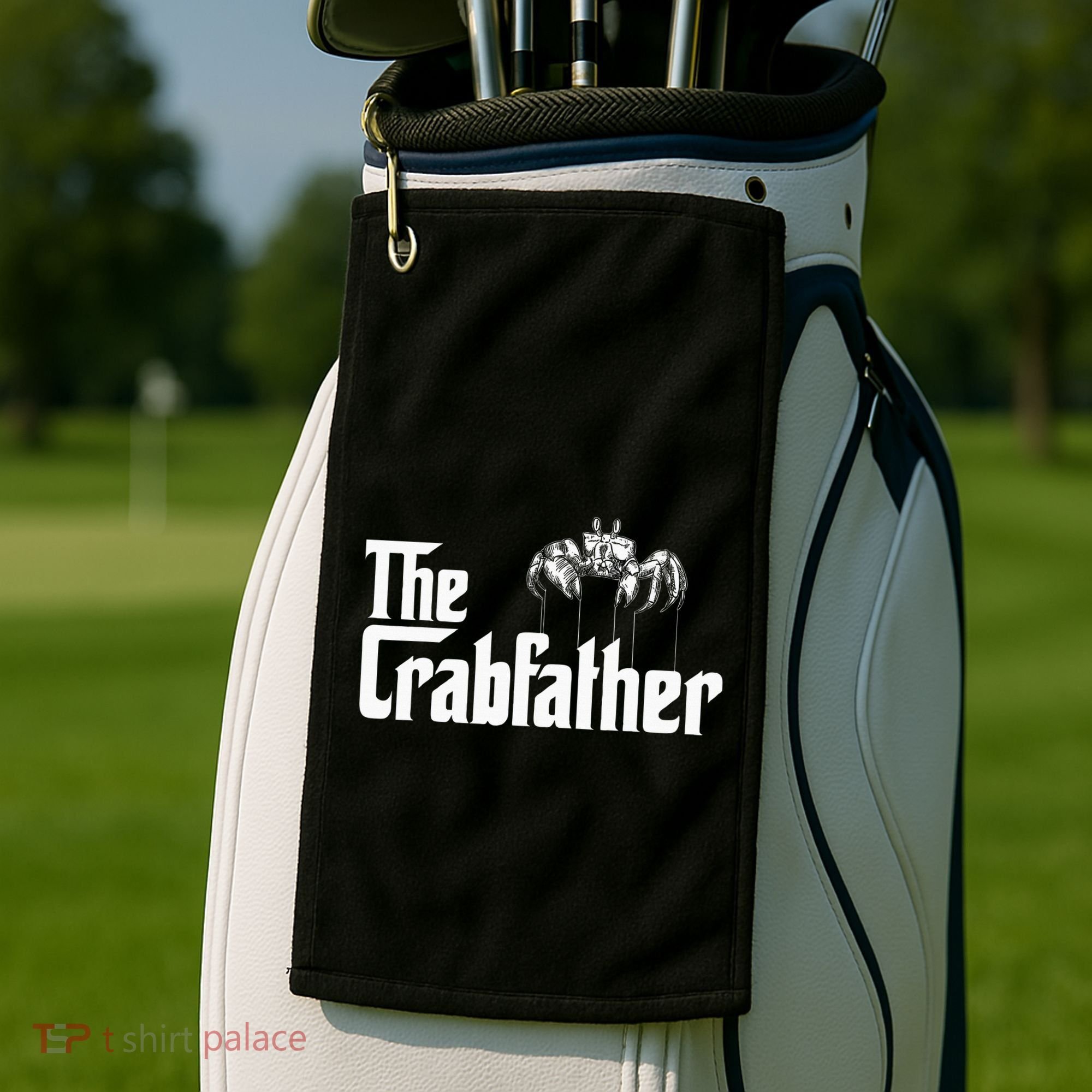 Crab Fishing Dad The Crabfather Golf Towel