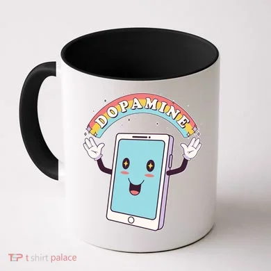 Cute Funny Dopamine Cellphone Coffee Mug