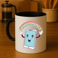 Cute Funny Dopamine Cellphone Coffee Mug thumb 4