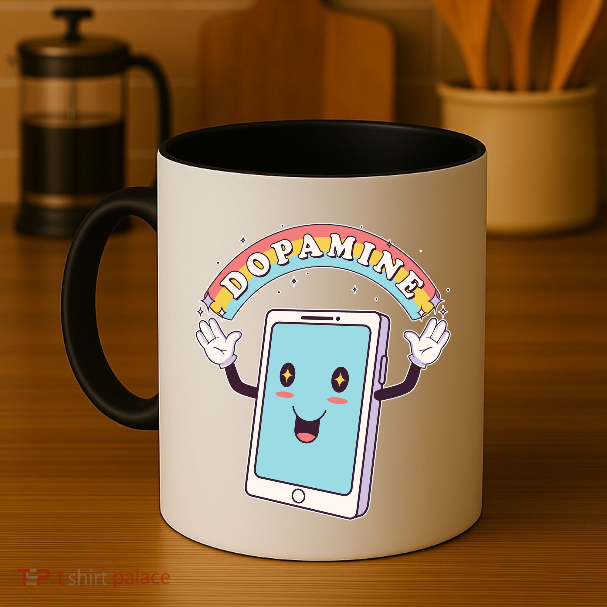 Cute Funny Dopamine Cellphone Coffee Mug