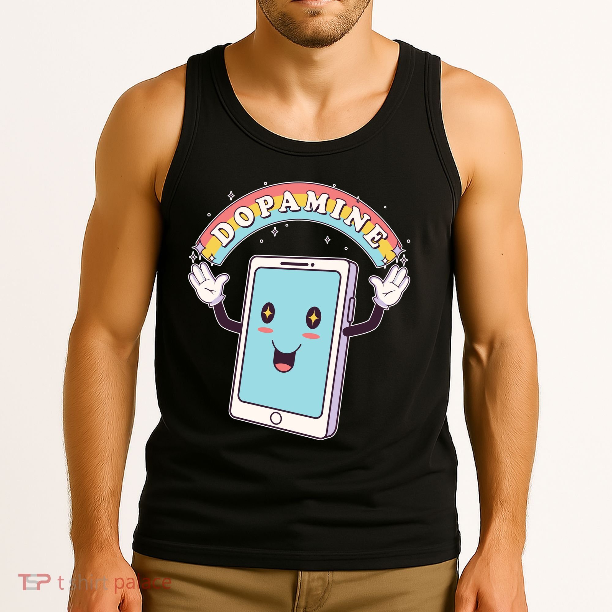 Cute Funny Dopamine Cellphone Tank Top
