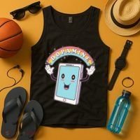 Cute Funny Dopamine Cellphone Tank Top thumb 4