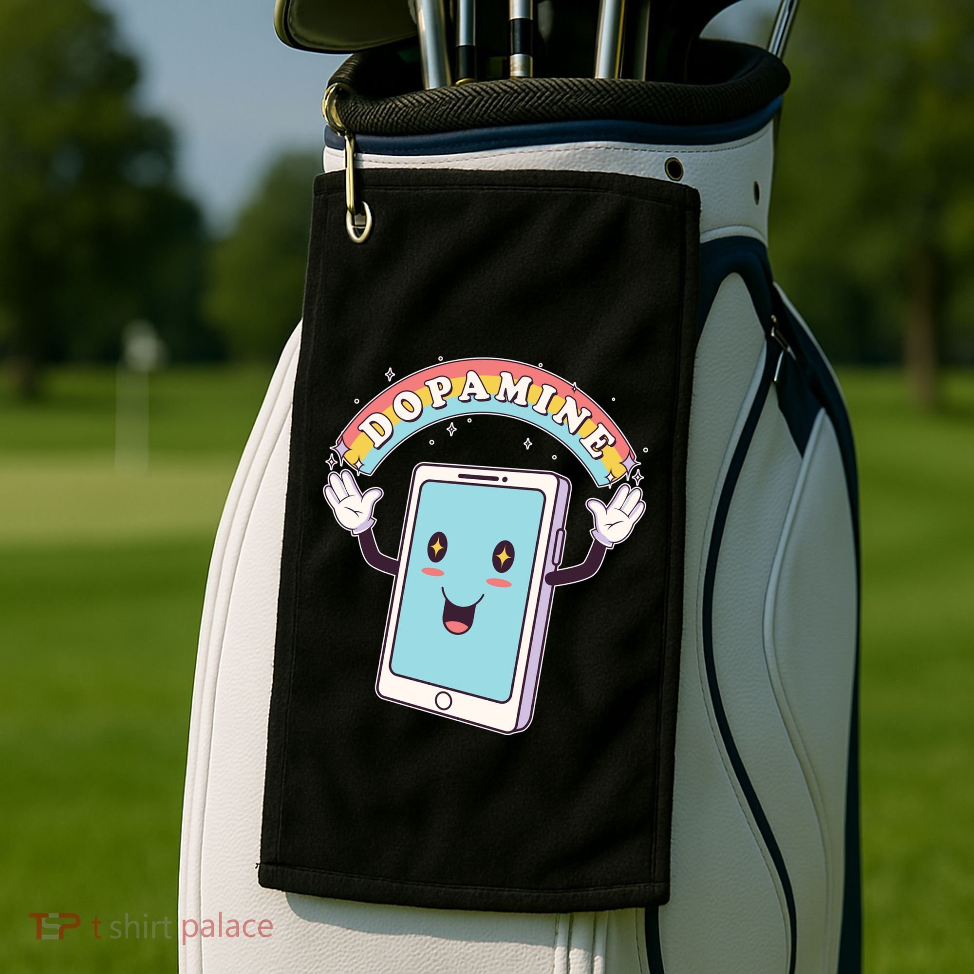 Cute Funny Dopamine Cellphone Golf Towel
