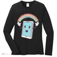 Cute Funny Dopamine Cellphone Women's Long Sleeve Shirt thumb 0