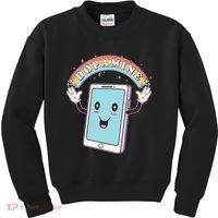 Cute Funny Dopamine Cellphone Kids Sweatshirt thumb 0