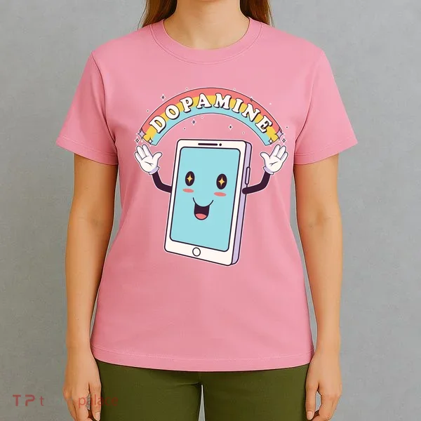 Cute Funny Dopamine Cellphone T-Shirt