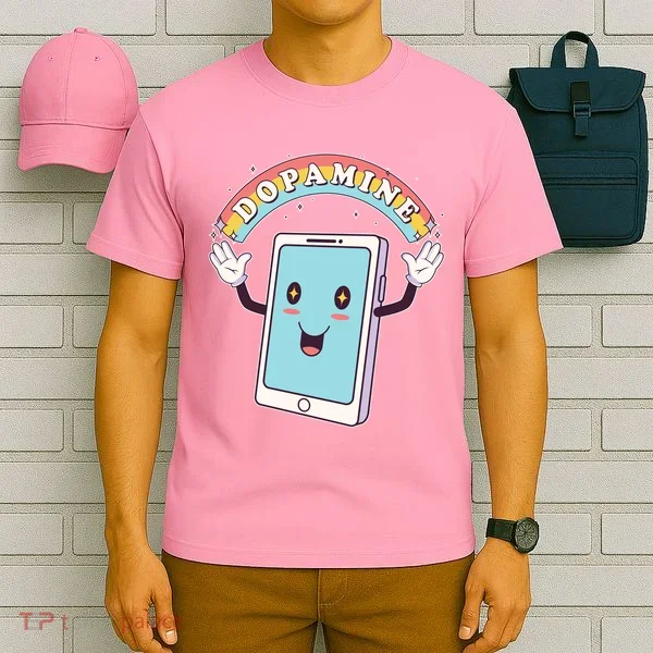 Cute Funny Dopamine Cellphone T-Shirt